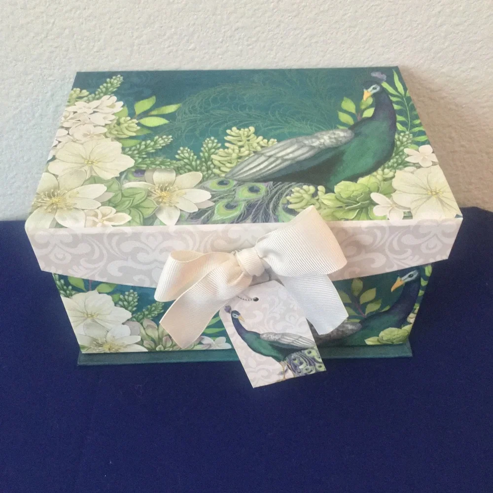 Peacock Keepsake Box / Peacock Trinket Box